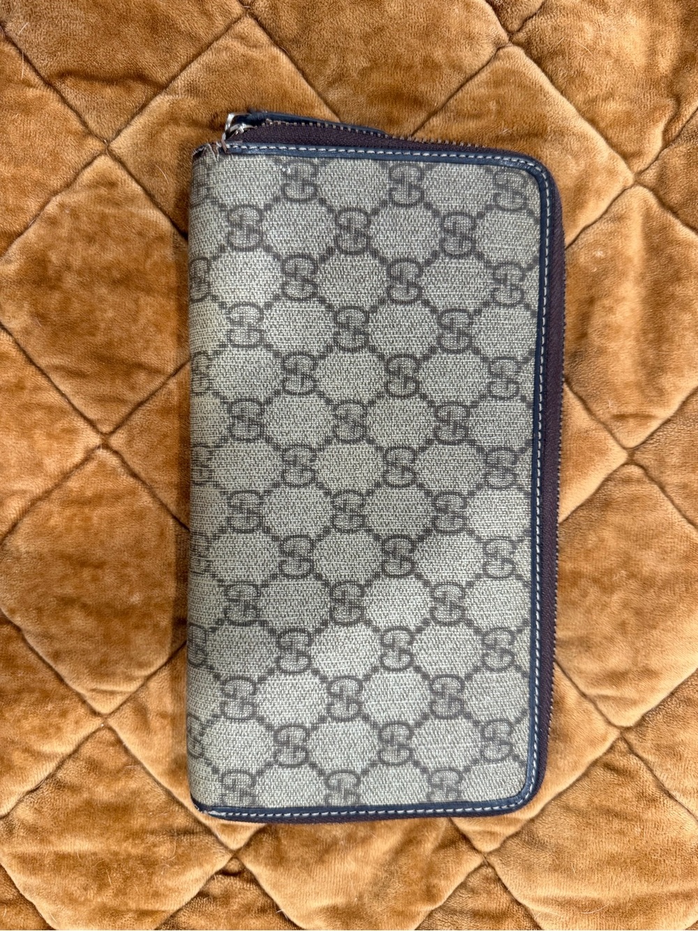 Gucci Monogram Zip Around Wallet